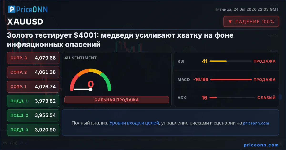 XAUUSD Технический Анализ | PriceONN