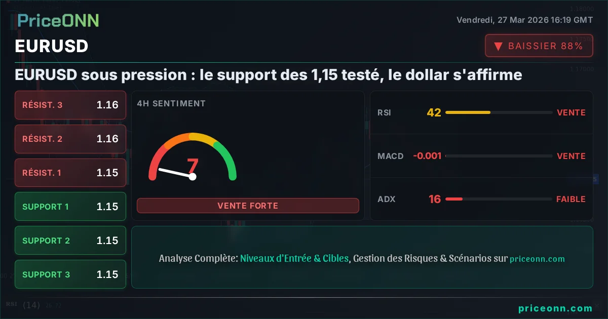 EURUSD Analyse Technique | PriceONN
