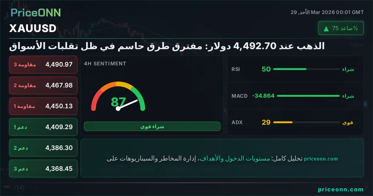 XAUUSD التحليل الفني | PriceONN