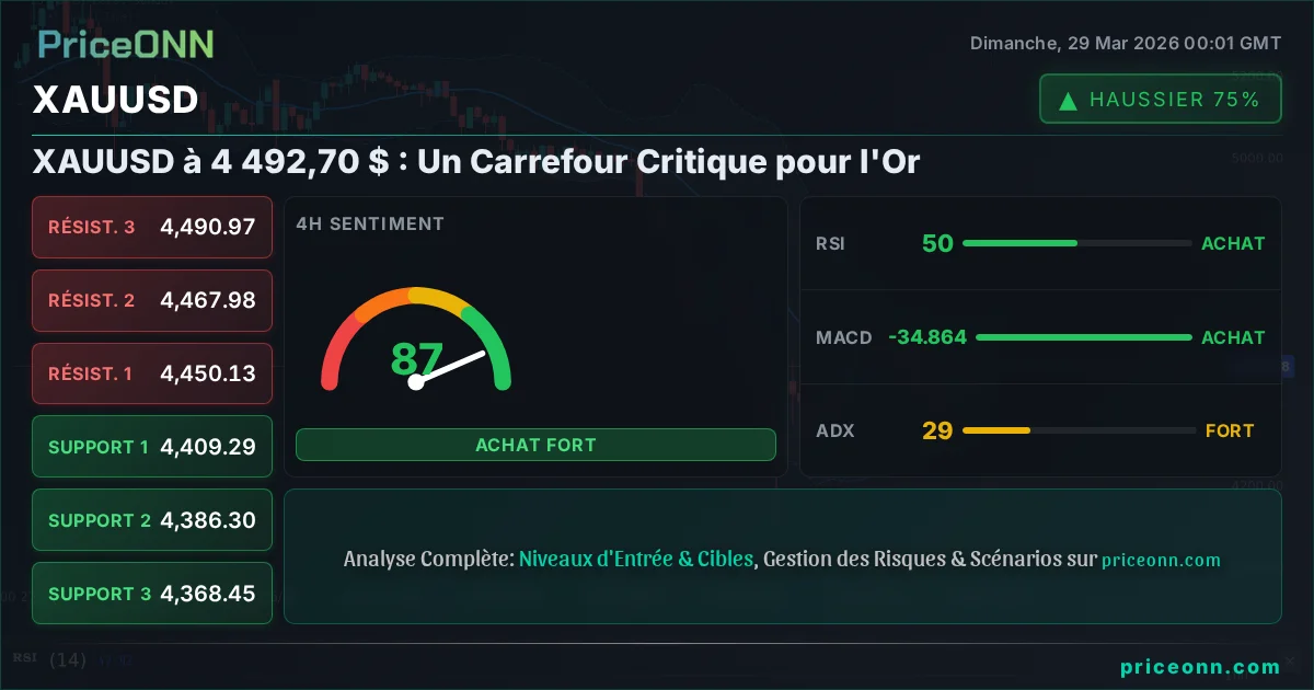 XAUUSD Analyse Technique | PriceONN