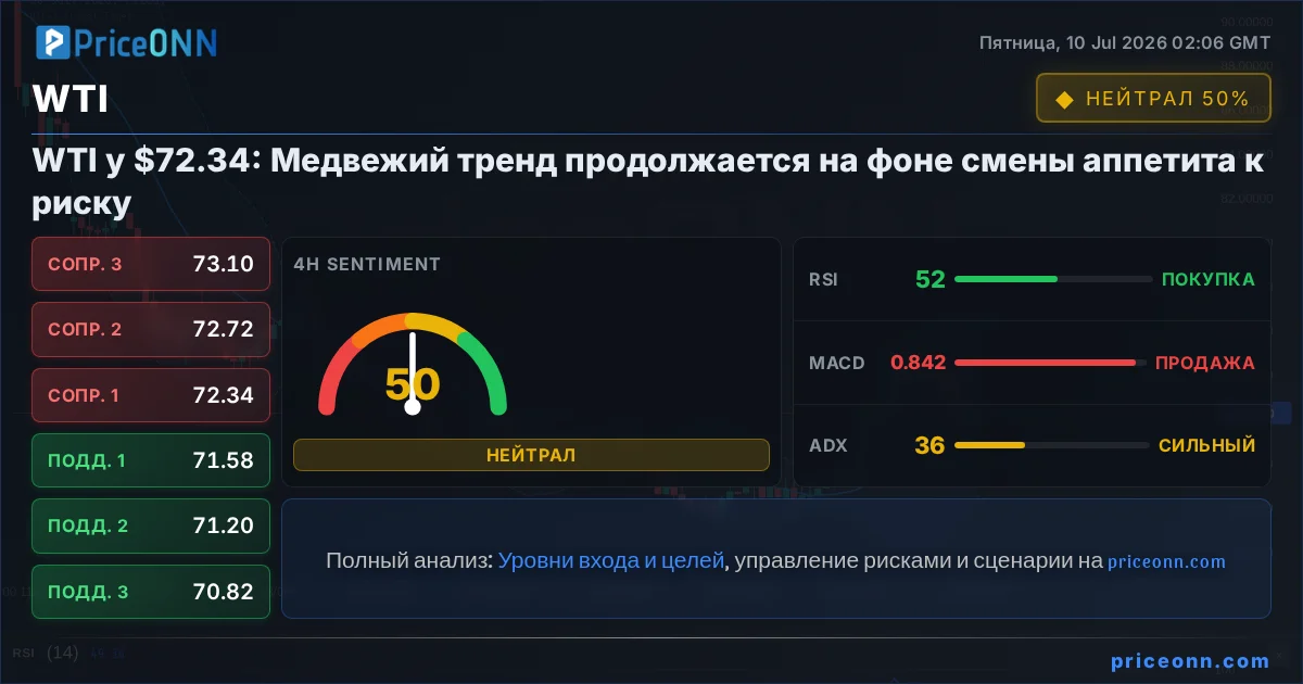 WTI Технический Анализ | PriceONN