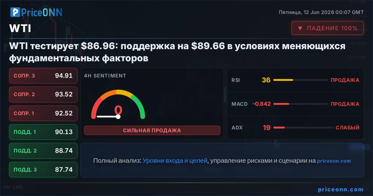 WTI Технический Анализ | PriceONN