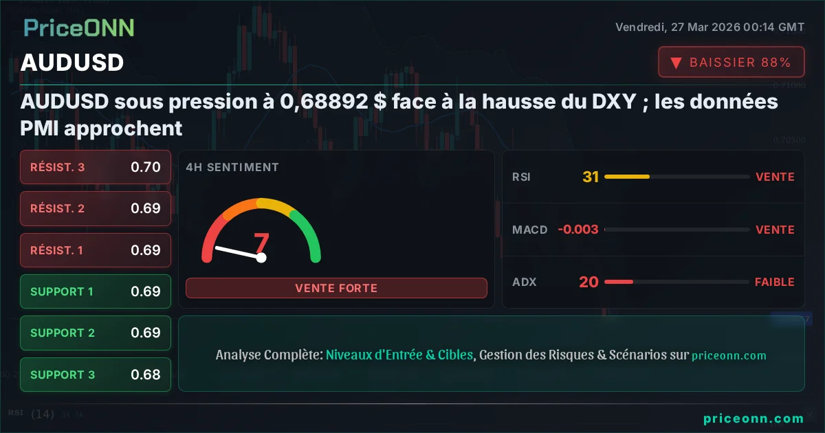 AUDUSD Analyse Technique | PriceONN