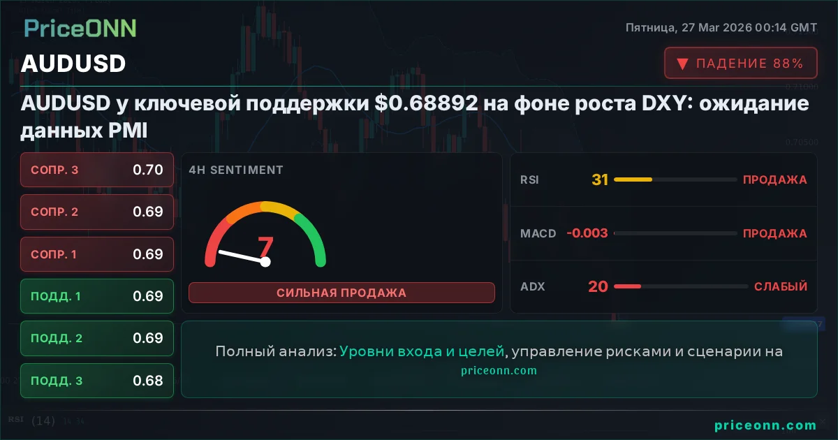 AUDUSD Технический Анализ | PriceONN