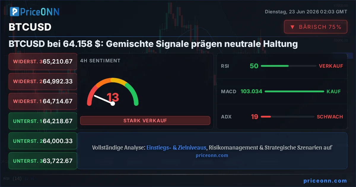 BTCUSD Technische Analyse | PriceONN