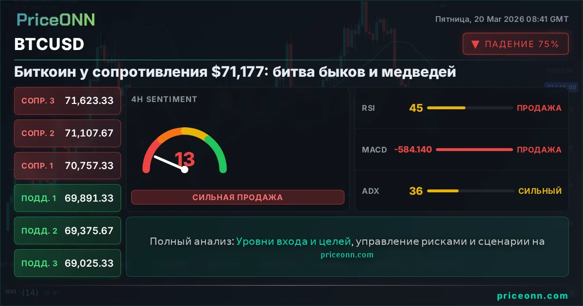 BTCUSD Технический Анализ | PriceONN