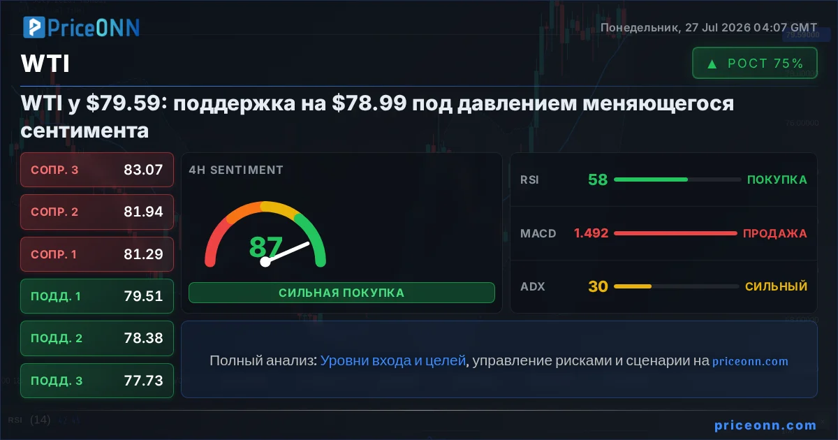 WTI Технический Анализ | PriceONN