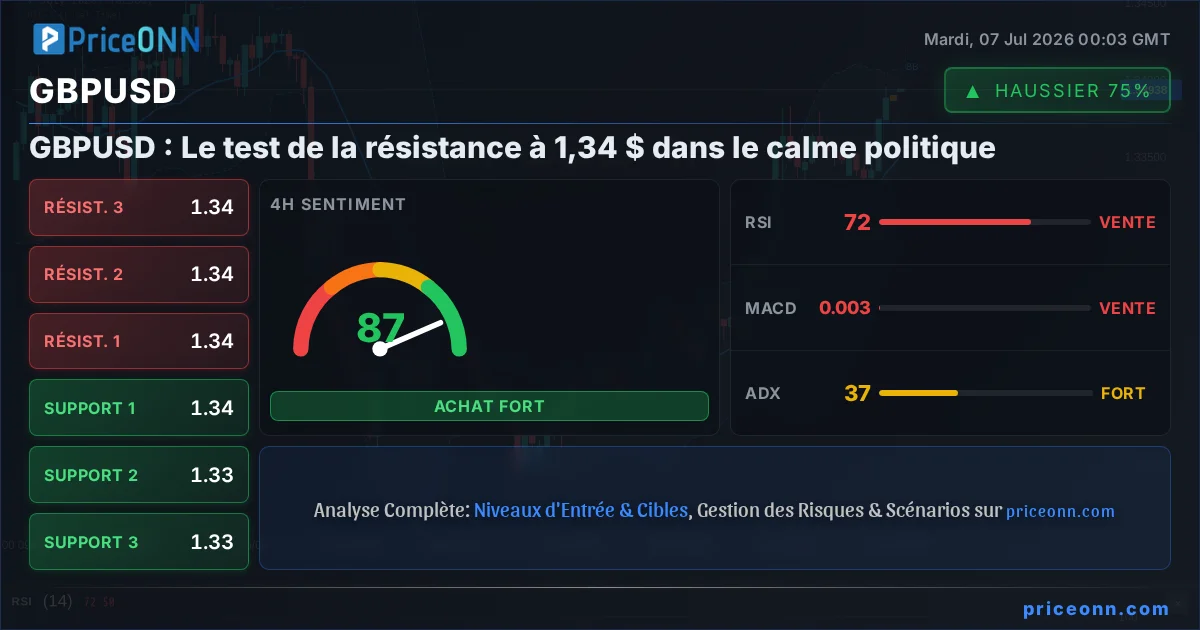 GBPUSD Analyse Technique | PriceONN