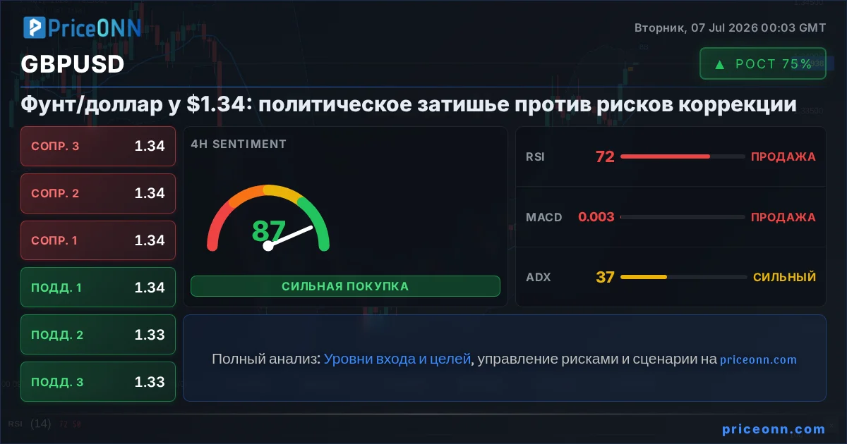 GBPUSD Технический Анализ | PriceONN