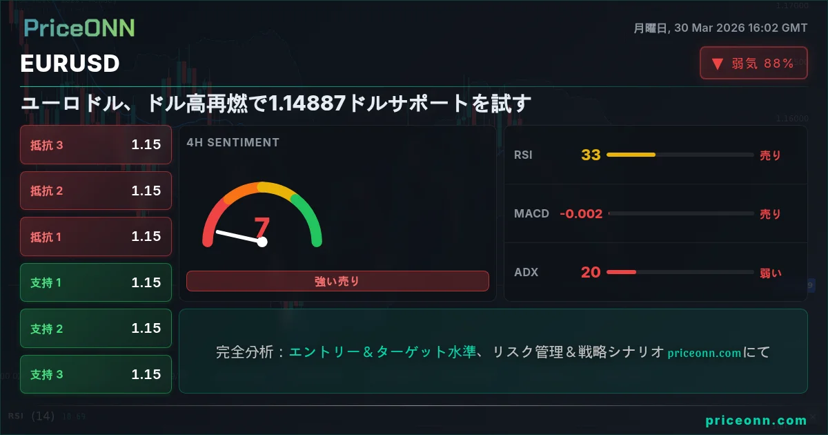 EURUSD テクニカル分析 | PriceONN