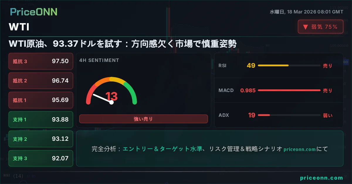 WTI テクニカル分析 | PriceONN