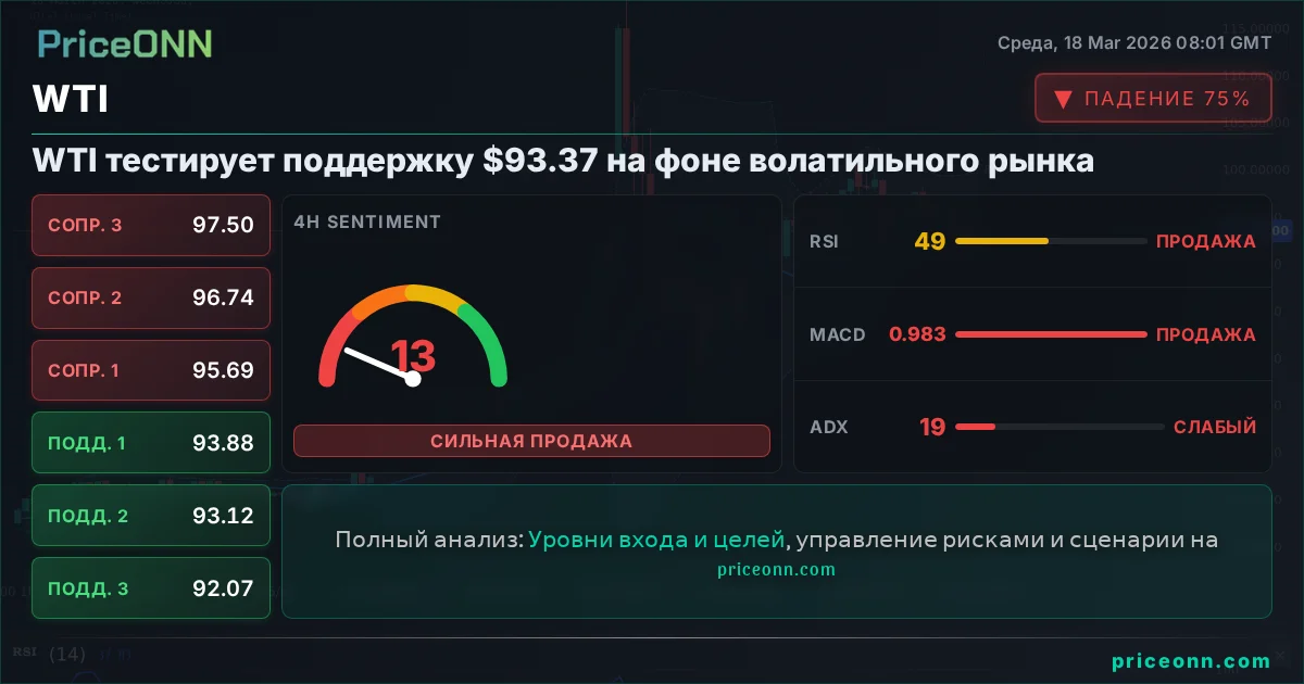 WTI Технический Анализ | PriceONN
