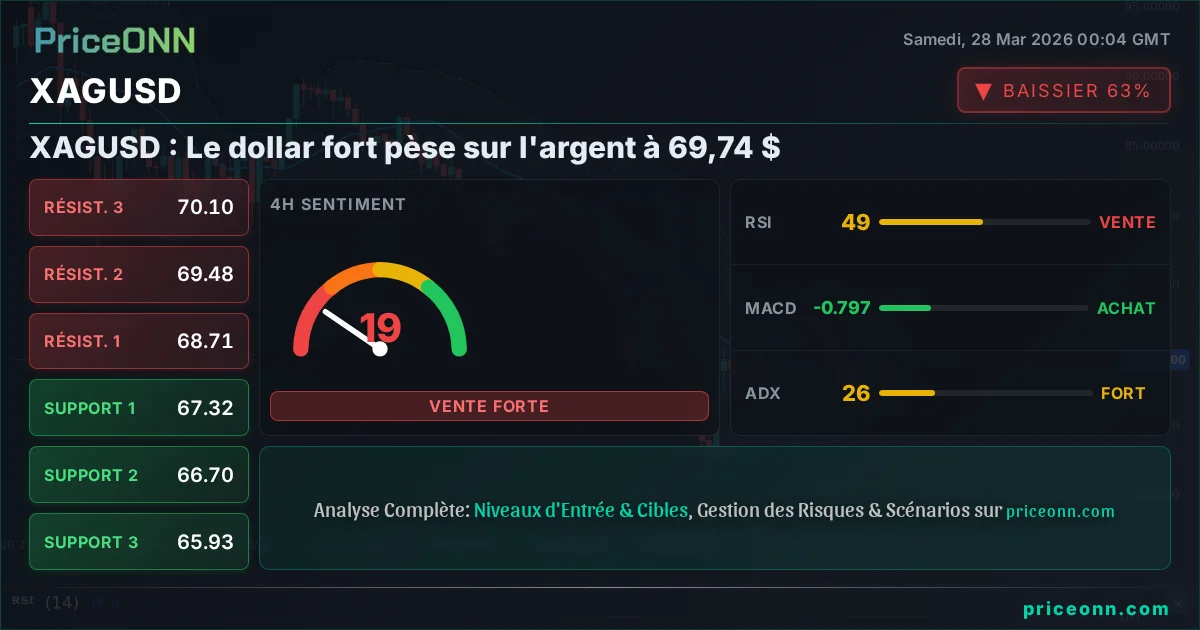 XAGUSD Analyse Technique | PriceONN