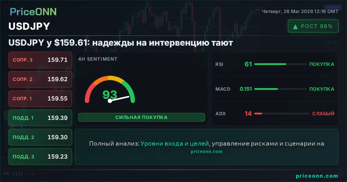 USDJPY Технический Анализ | PriceONN