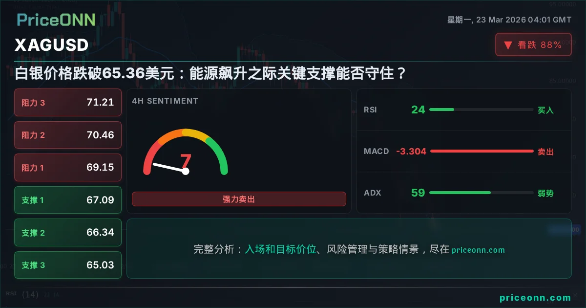 XAGUSD 技术分析 | PriceONN