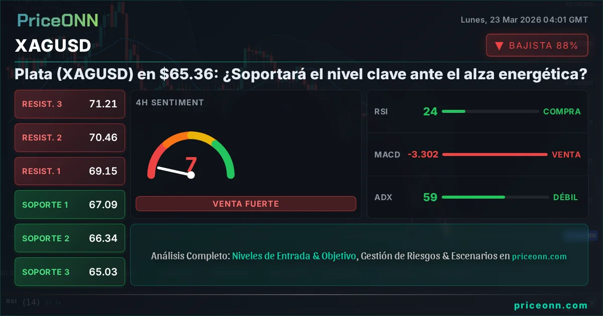 XAGUSD Análisis Técnico | PriceONN