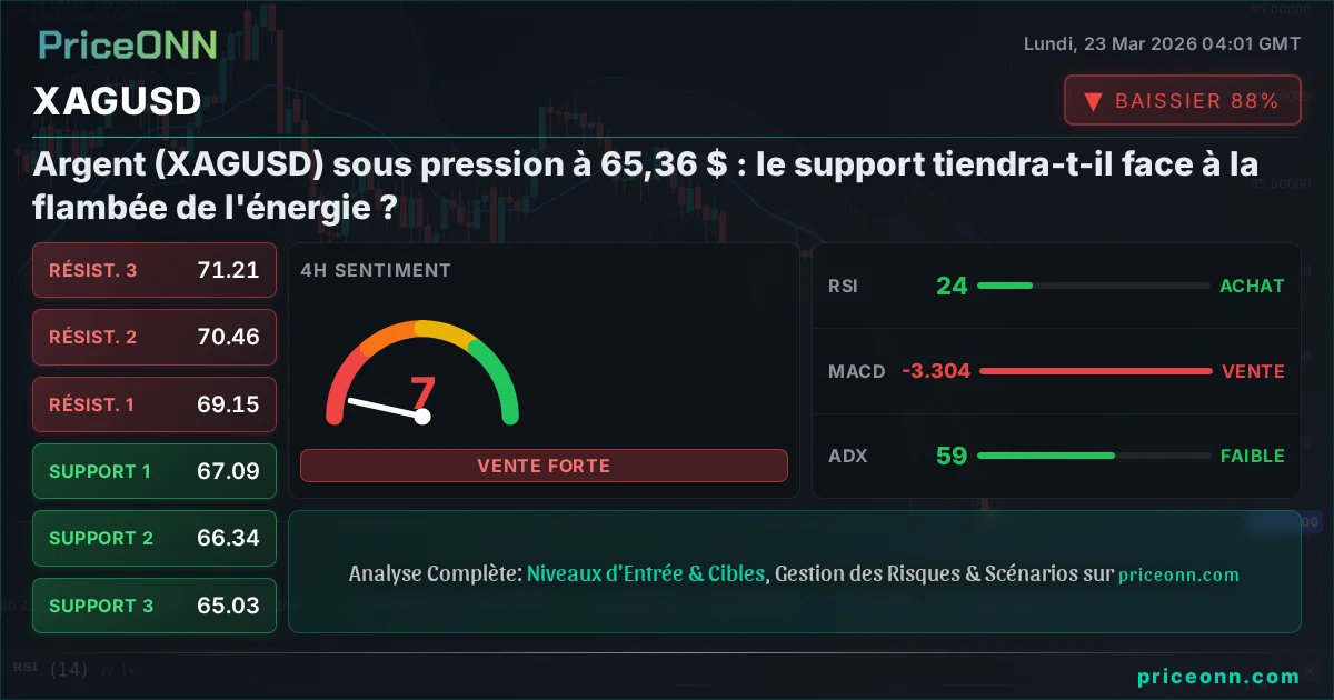 XAGUSD Analyse Technique | PriceONN