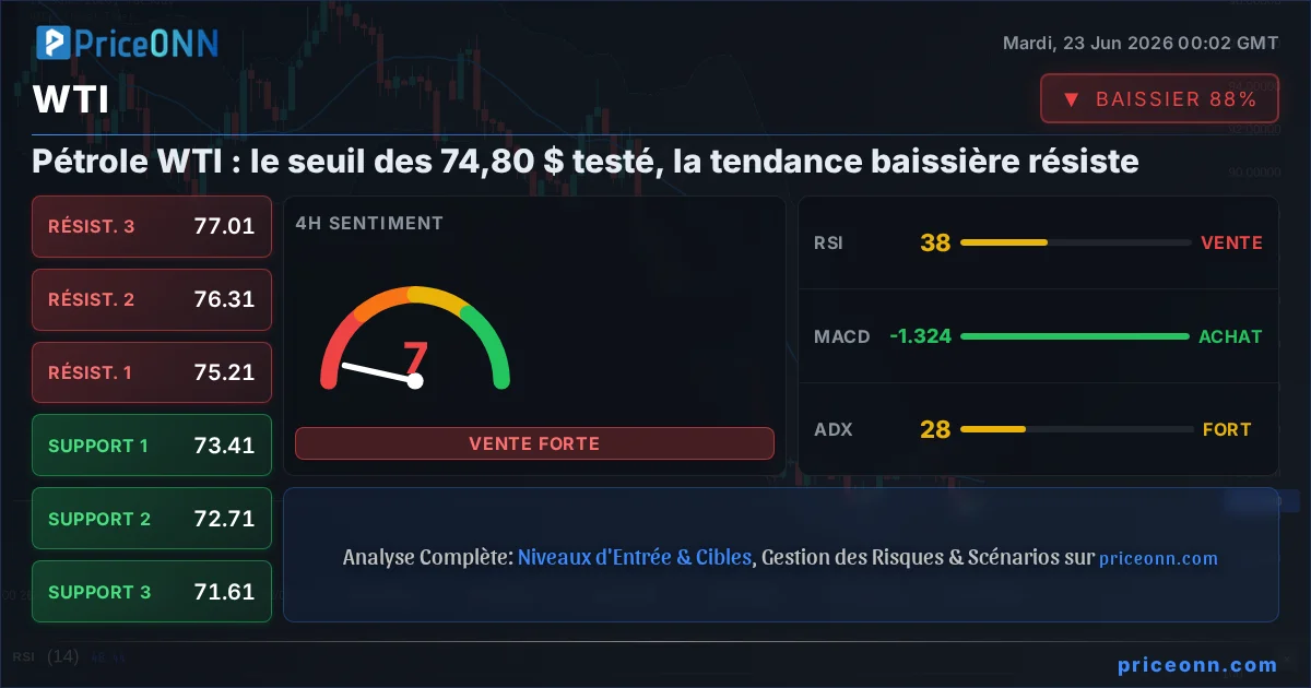 WTI Analyse Technique | PriceONN