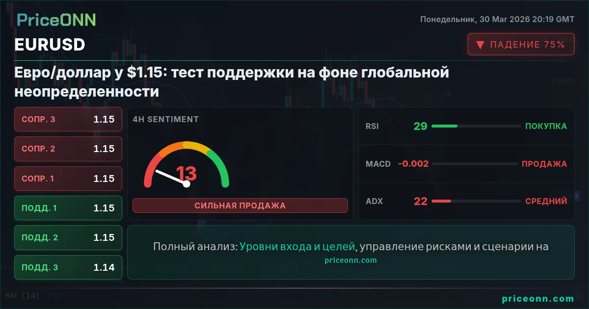 EURUSD Технический Анализ | PriceONN