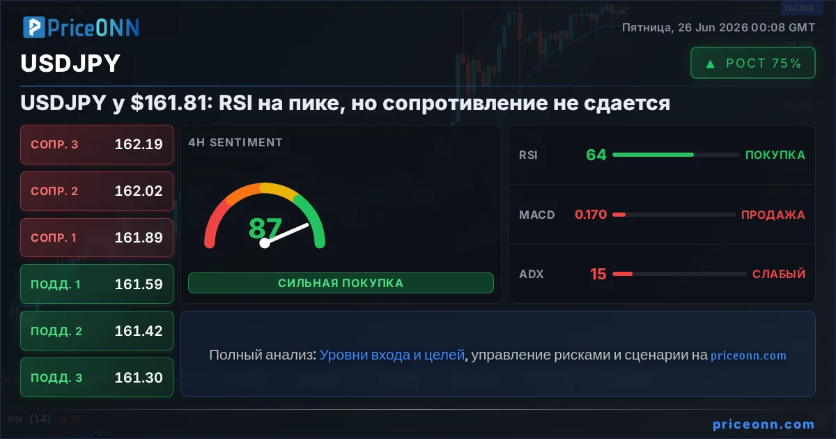 USDJPY Технический Анализ | PriceONN