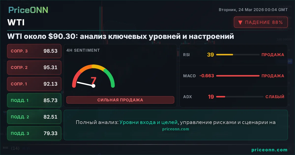 WTI Технический Анализ | PriceONN
