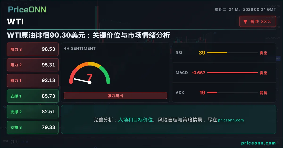 WTI 技术分析 | PriceONN