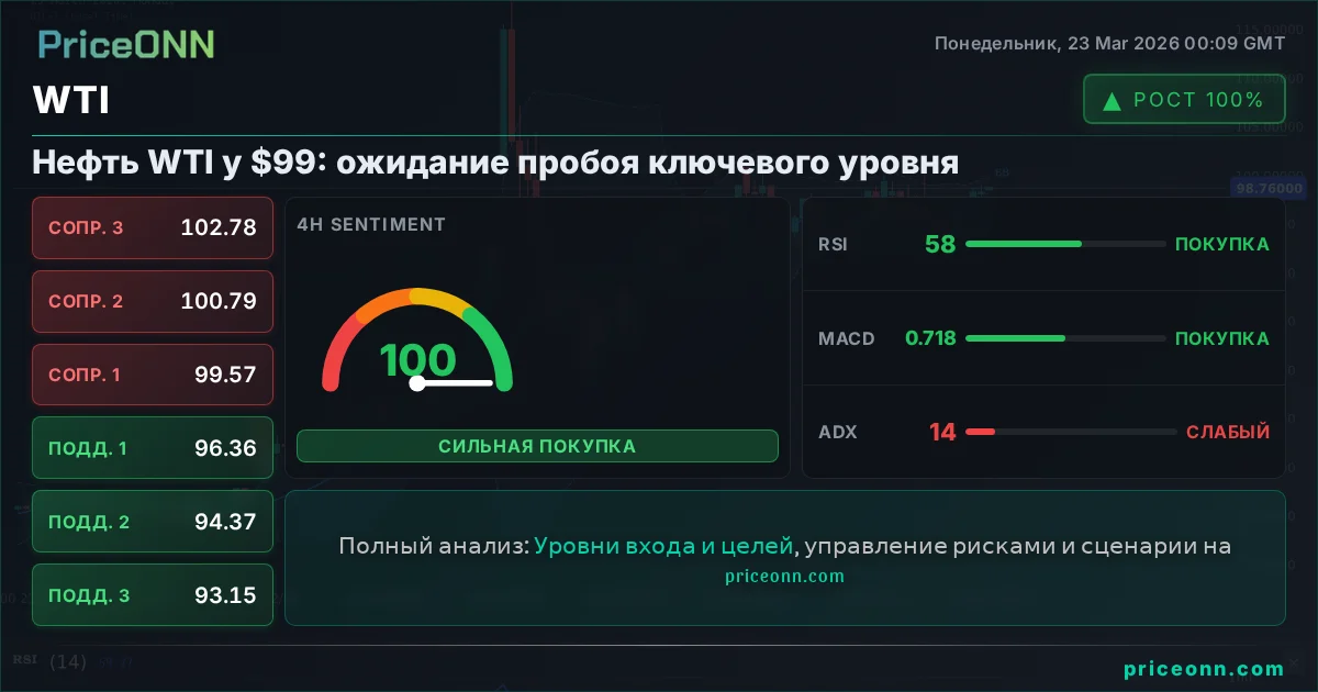 WTI Технический Анализ | PriceONN