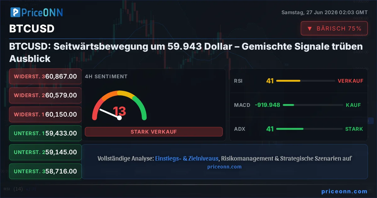 BTCUSD Technische Analyse | PriceONN