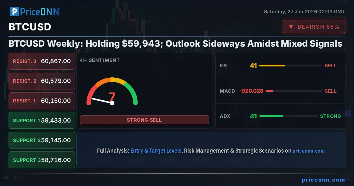 BTCUSD Technical Analysis | PriceONN