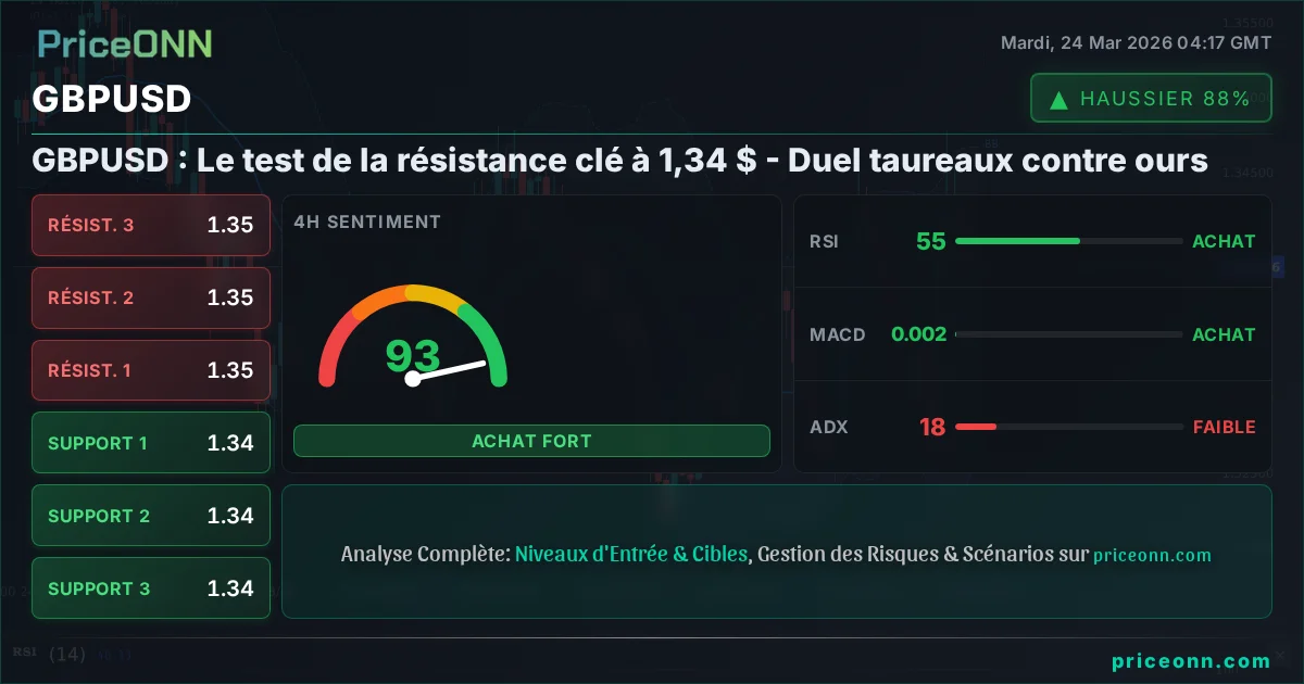 GBPUSD Analyse Technique | PriceONN