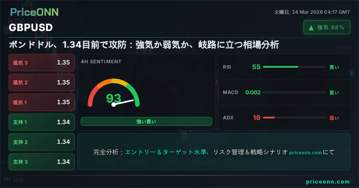 GBPUSD テクニカル分析 | PriceONN