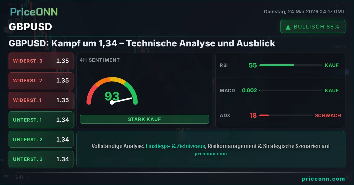 GBPUSD Technische Analyse | PriceONN