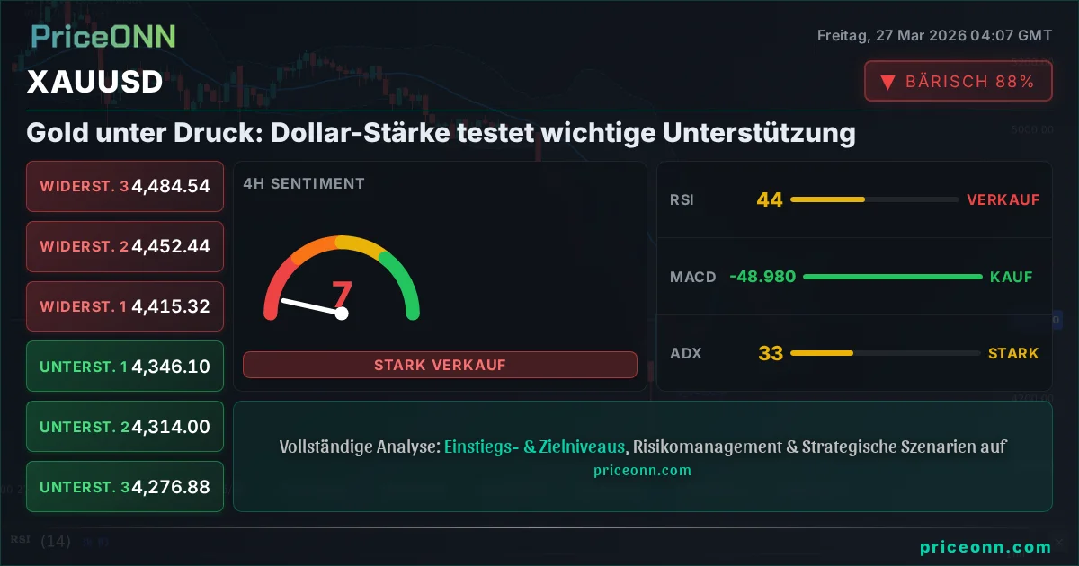 XAUUSD Technische Analyse | PriceONN