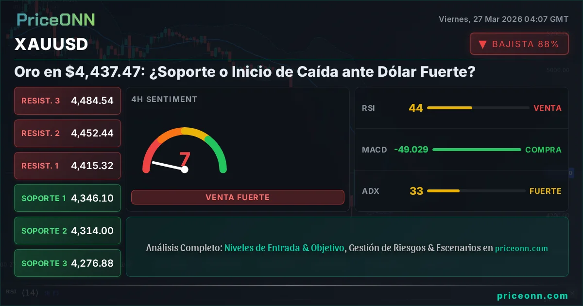XAUUSD Análisis Técnico | PriceONN
