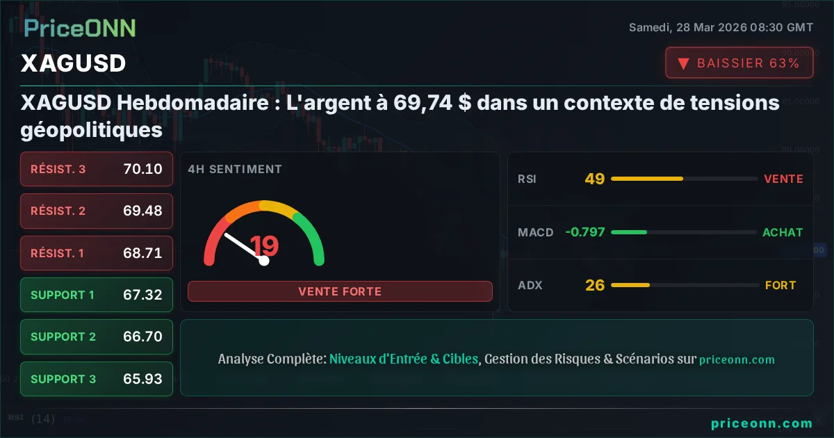 XAGUSD Analyse Technique | PriceONN