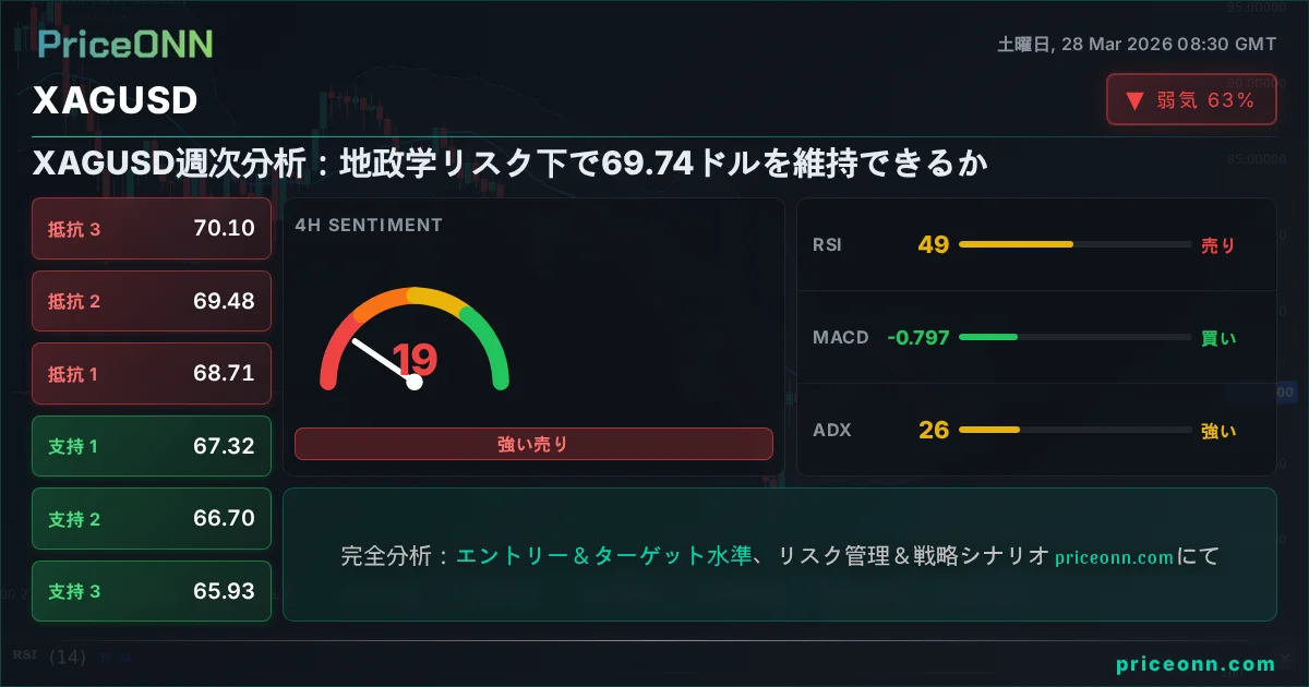 XAGUSD テクニカル分析 | PriceONN