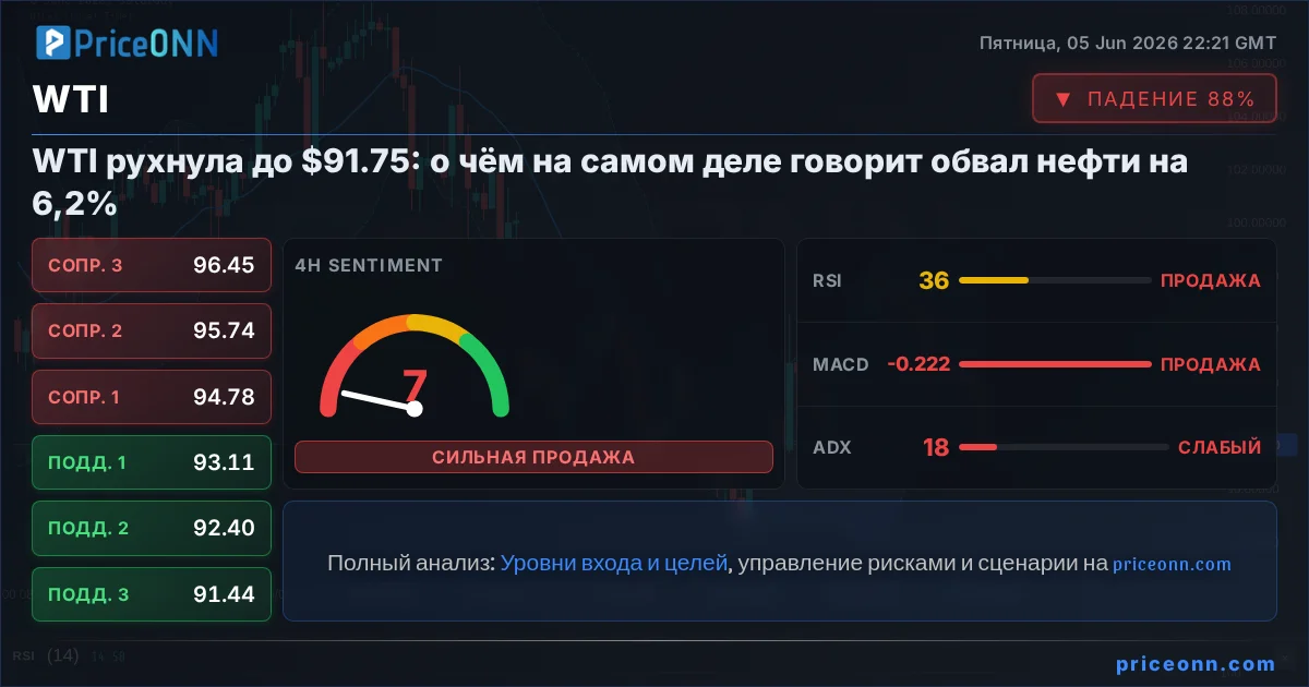 WTI Технический Анализ | PriceONN