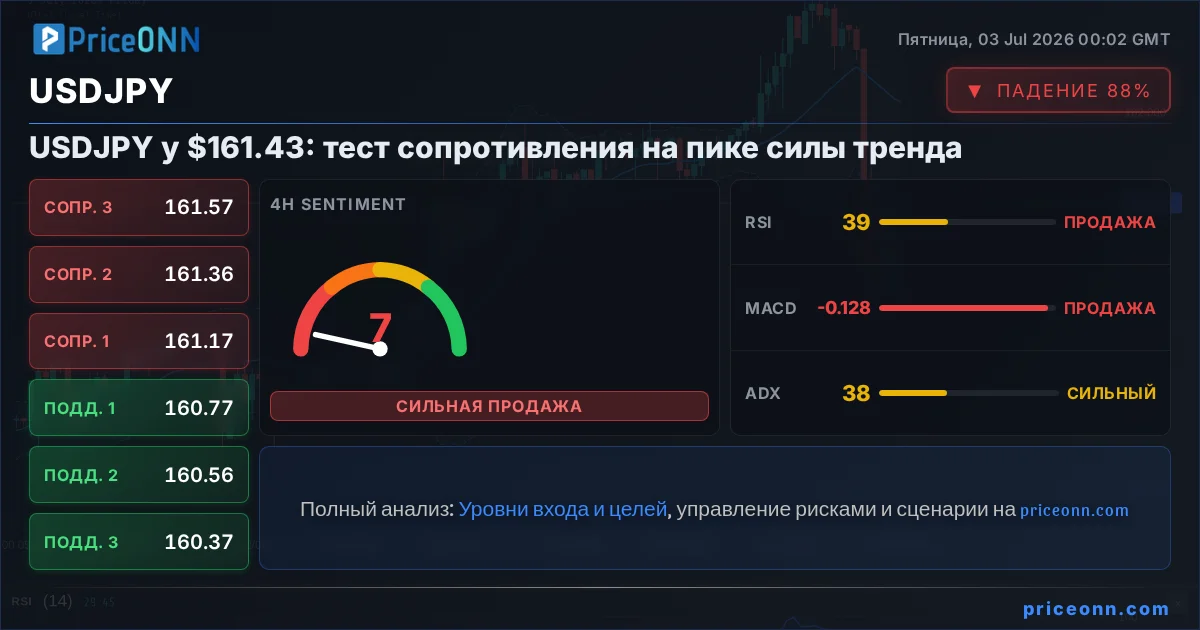 USDJPY Технический Анализ | PriceONN
