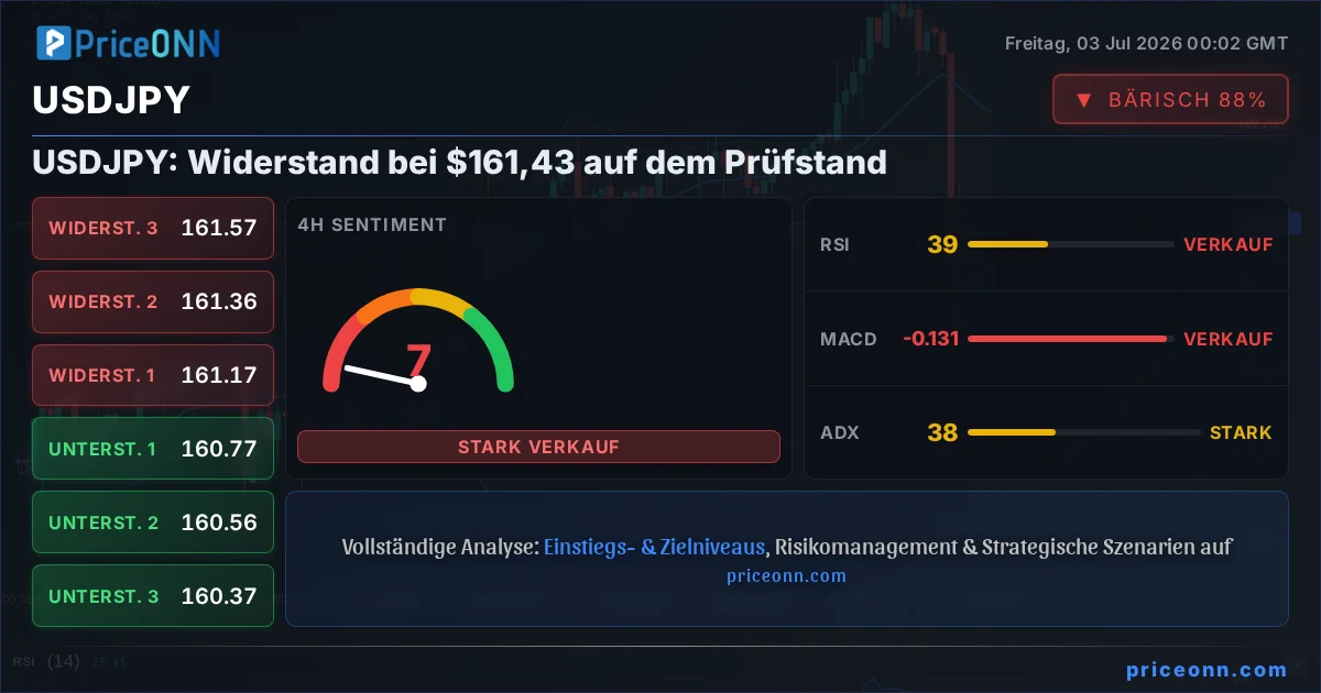USDJPY Technische Analyse | PriceONN