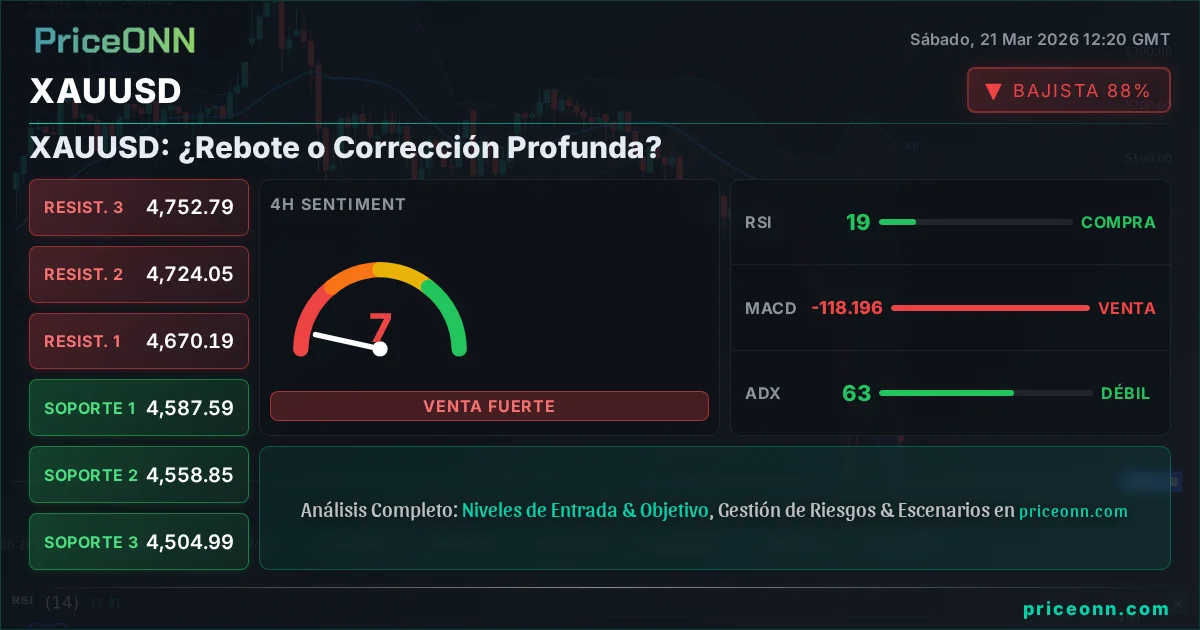 XAUUSD Análisis Técnico | PriceONN
