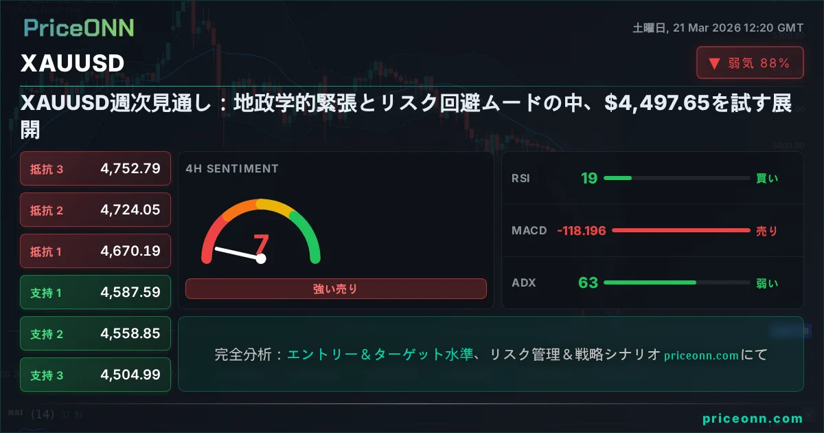 XAUUSD テクニカル分析 | PriceONN