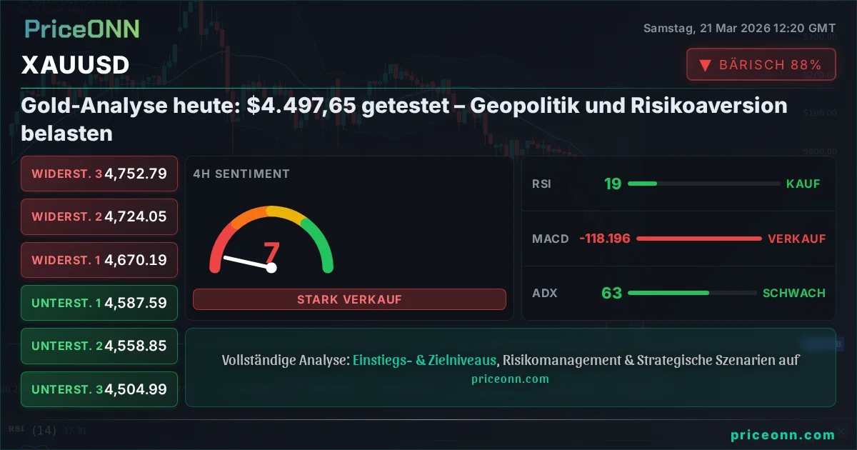 XAUUSD Technische Analyse | PriceONN