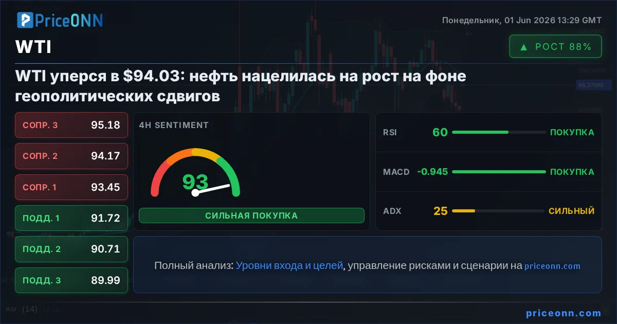 WTI Технический Анализ | PriceONN