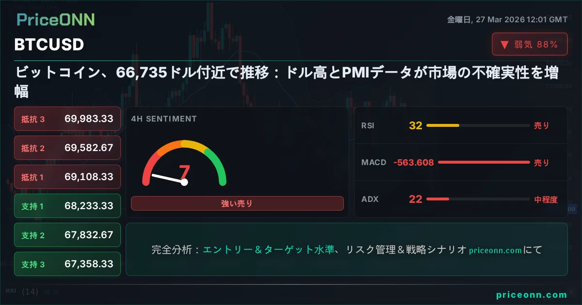 BTCUSD テクニカル分析 | PriceONN