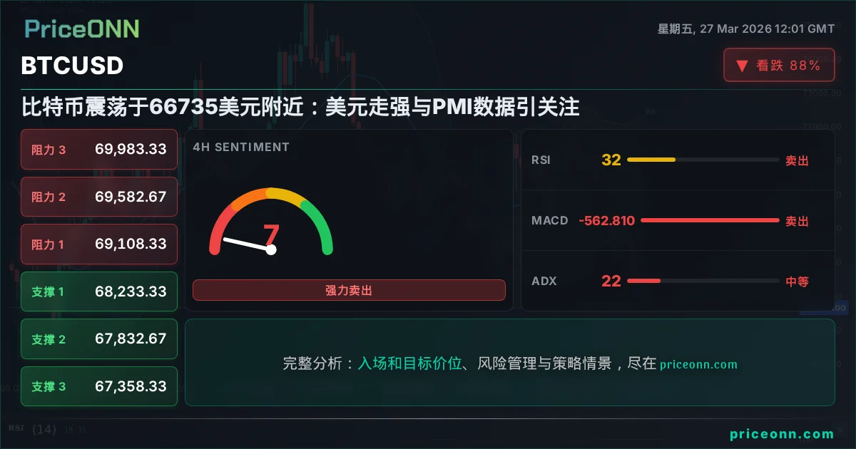 BTCUSD 技术分析 | PriceONN