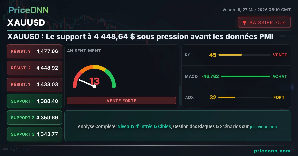 XAUUSD Analyse Technique | PriceONN