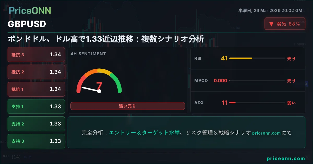 GBPUSD テクニカル分析 | PriceONN
