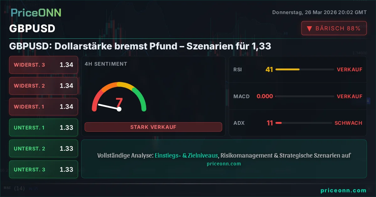 GBPUSD Technische Analyse | PriceONN