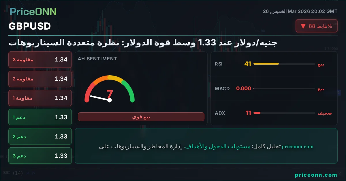 GBPUSD التحليل الفني | PriceONN