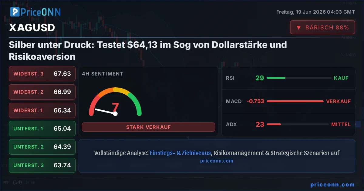 XAGUSD Technische Analyse | PriceONN